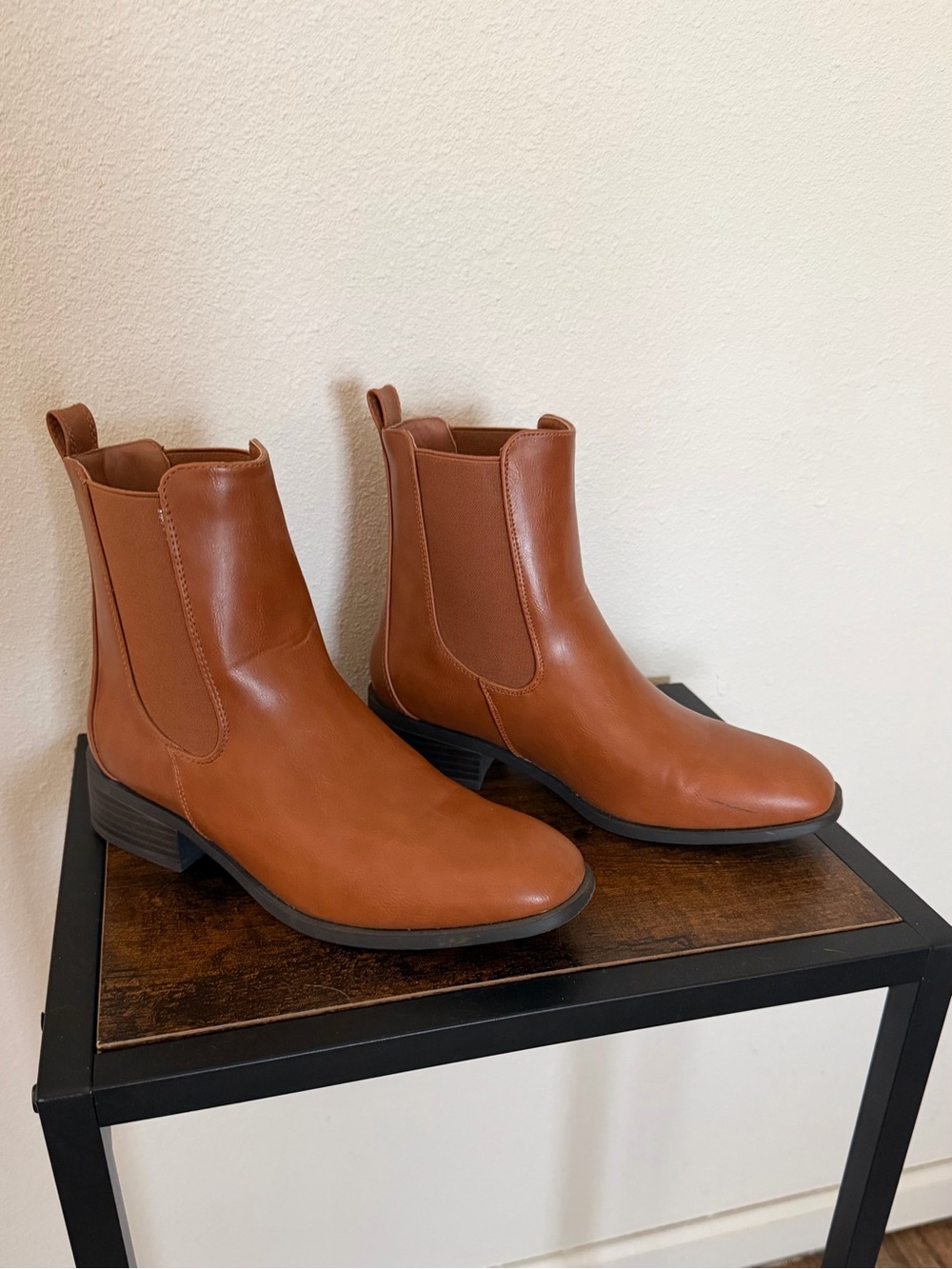 Classic Chelsea Ankle Booties in Cognac Brown